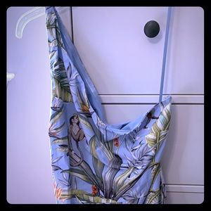 Loft NWT one shoulder jungle print dress